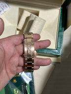 Blue-Green Dial Everose Gold Jubilee Watch