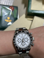 Cosmograph Daytona Stainless Steel White "Panda" Dial Watch