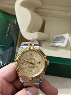 42mm Champagne-Colored Dial & Yellow Rolesor Case Watch