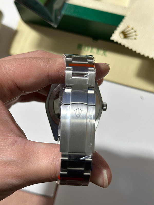 Oyster Perpetual Steel Watch With Green Dial