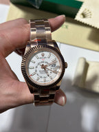 18k Rose Gold With a White Dial Watch