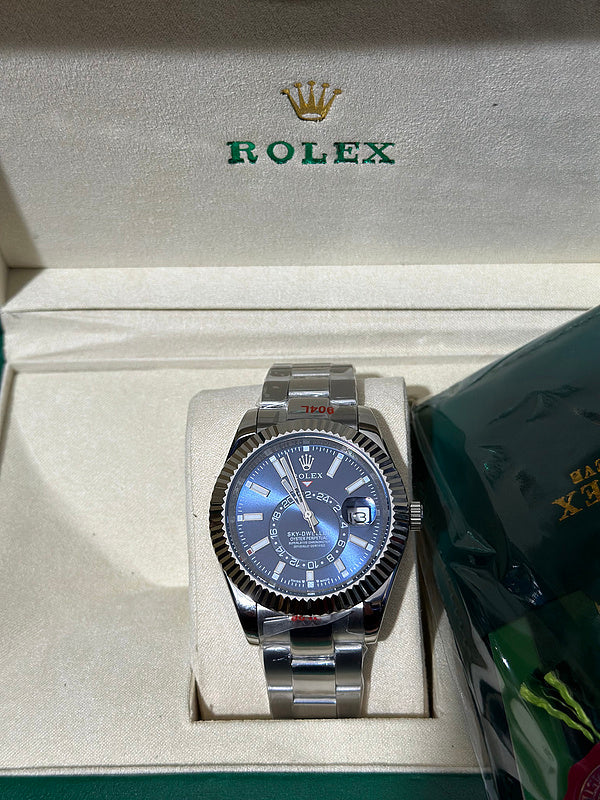 Sky-Dweller Luxury Wristwatch Blue Dial