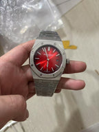 Jumbo Extra-Thin Red Dial Watch