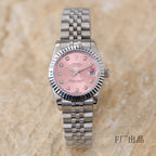 31 Oystersteel with Pink Diamond-Set Dial Watch