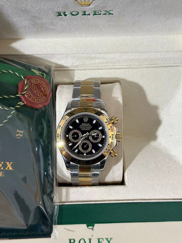 Cosmograph Daytona 40mm Oystersteel and Yellow Gold With Black Dial Watch