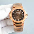 Rose Gold Bracelet & Brown Sunburst Dial Watch