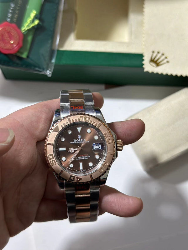 Yacht-Master 40 With Chocolate Dial & Rose Gold & Steel Rolesor Case Watch