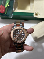 Yacht-Master 40 With Chocolate Dial & Rose Gold & Steel Rolesor Case Watch