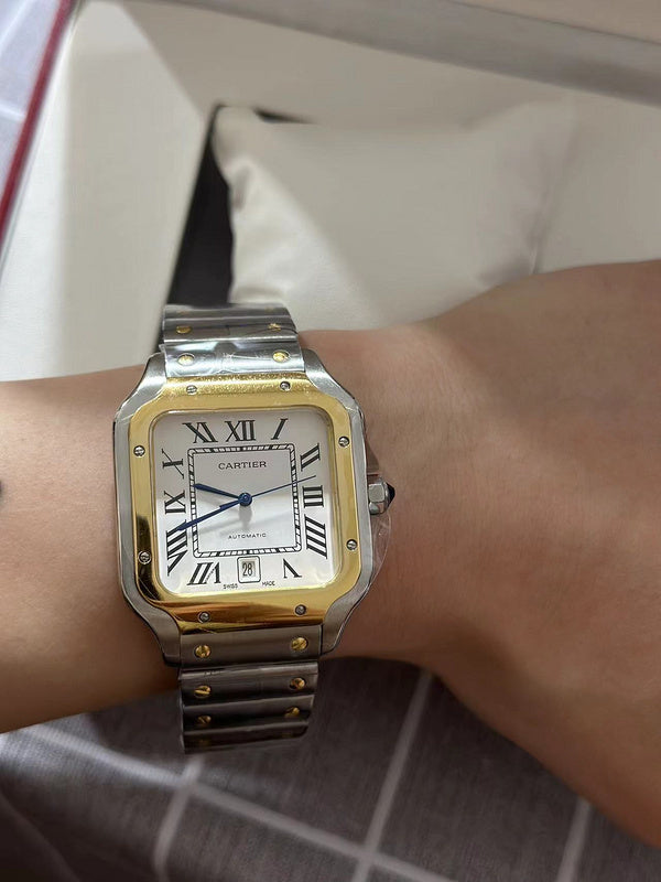 Stainless Steel Case and Yellow Gold Bezel Watch