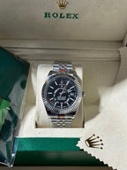 Bright Black Dial Oystersteel & White Gold 42mm Watch