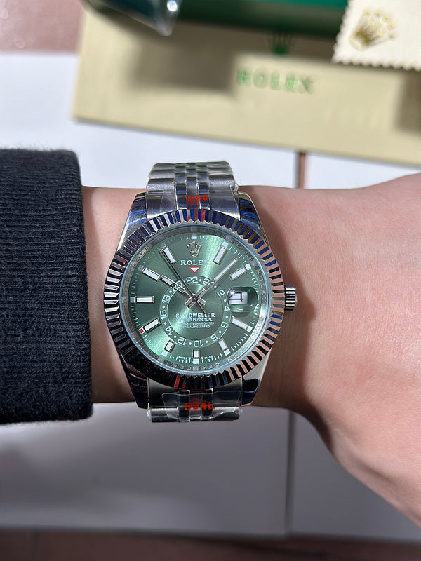 Sky-Dweller Mint Green Dial & Oyster Bracelet Watch