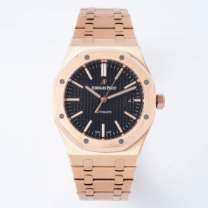 Rose Gold with Black "Grande Tapisserie" Dial Watch