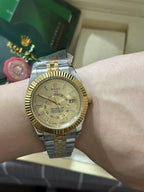42mm Champagne-Colored Dial & Yellow Rolesor Case Watch