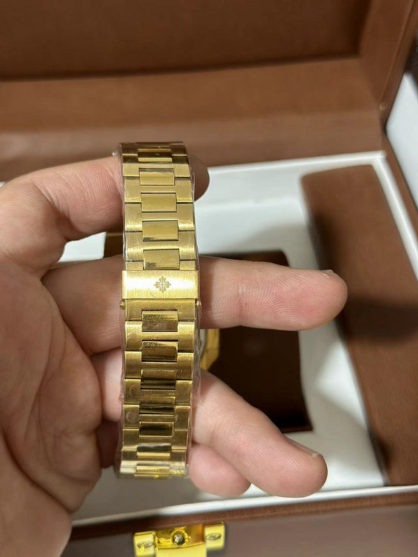 Gold White Automatic Luxury Sports Watch