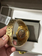 Double Balance Wheel Openworked Yellow Gold 41mm Watch