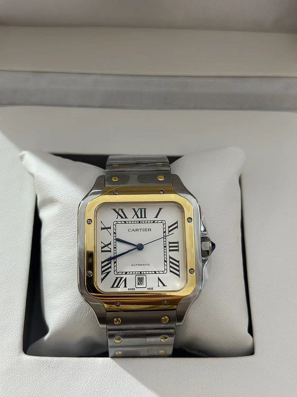 Stainless Steel Case and Yellow Gold Bezel Watch