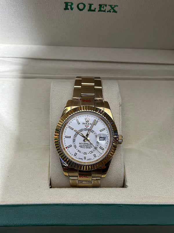 White Dial, 18ct Yellow Gold, 42.0 mm, Automatic Men's Watch