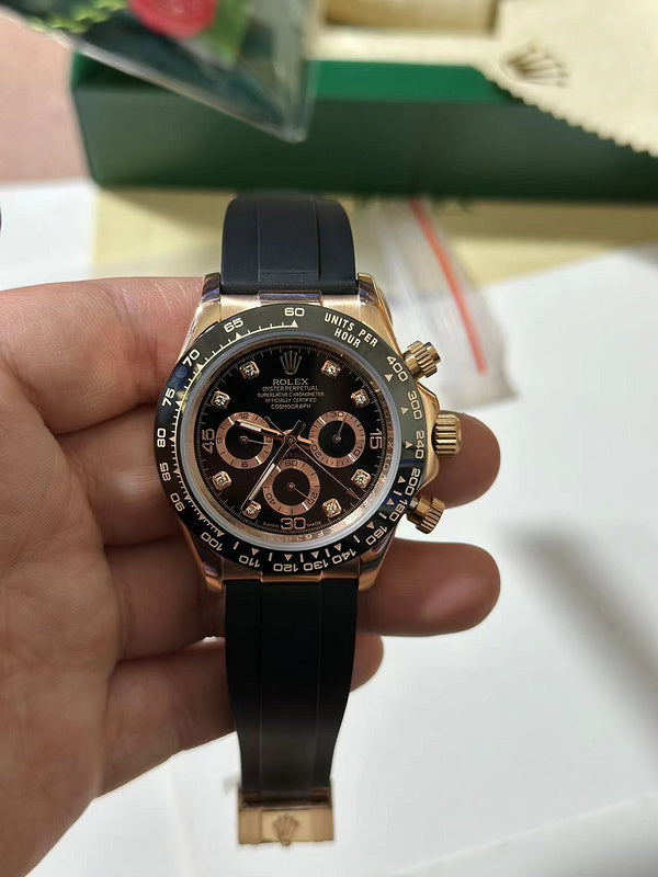 Cosmograph Daytona Yellow Gold Case & Black Diamond Dial Watch