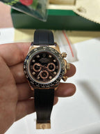 Cosmograph Daytona Yellow Gold Case & Black Diamond Dial Watch
