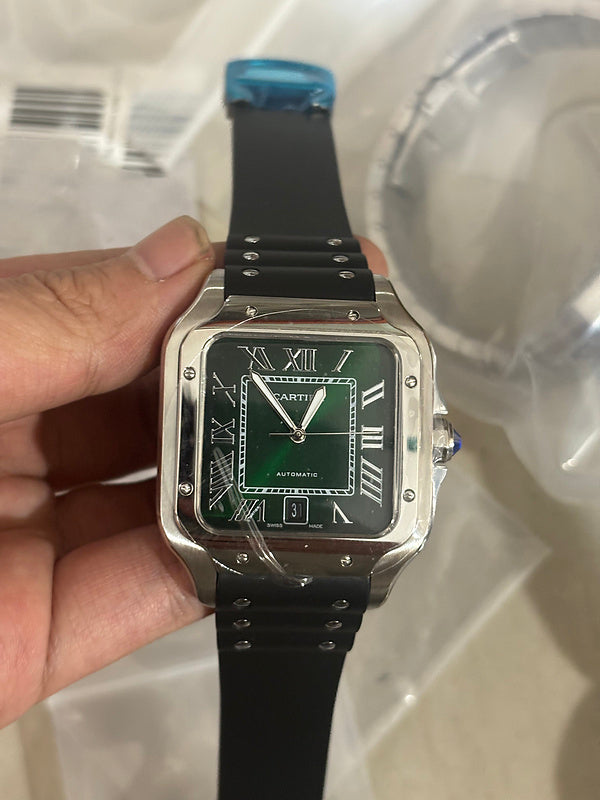 Stainless Steel With Green Dial Watch