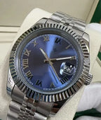 39mm Blue Sunburst Dial with Roman Numerals Watch