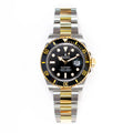 Stainless Steel and 18k Yellow Gold Submariner Date Black Dial Watch