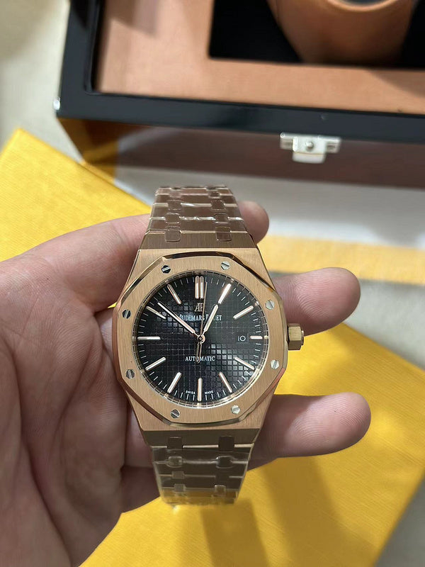 Rose Gold with Black "Grande Tapisserie" Dial Watch