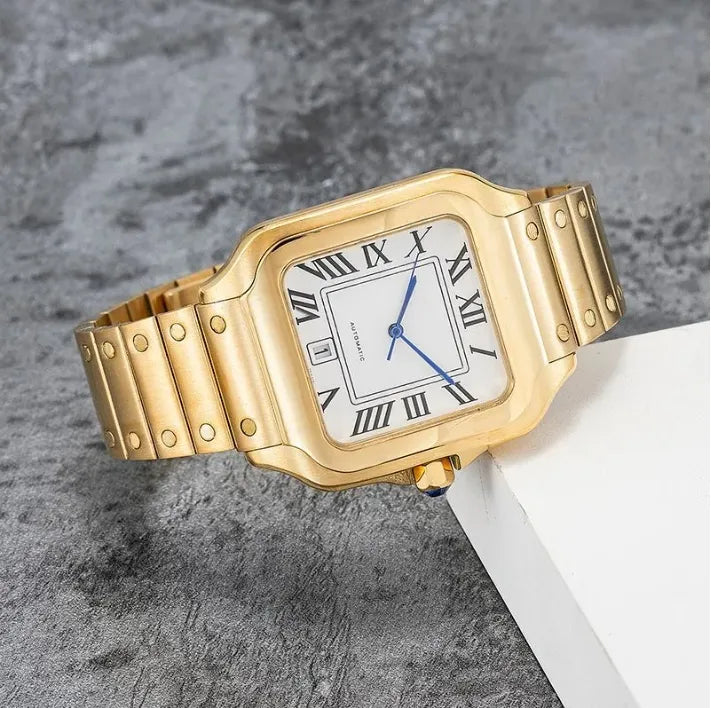 Men’s Yellow Gold Luxury Square Watch