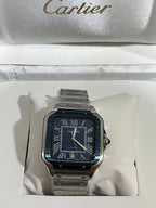 Stainless Steel Case & Blue Striated Dial Watch