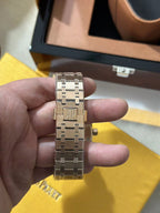 Rose Gold with Black "Grande Tapisserie" Dial Watch