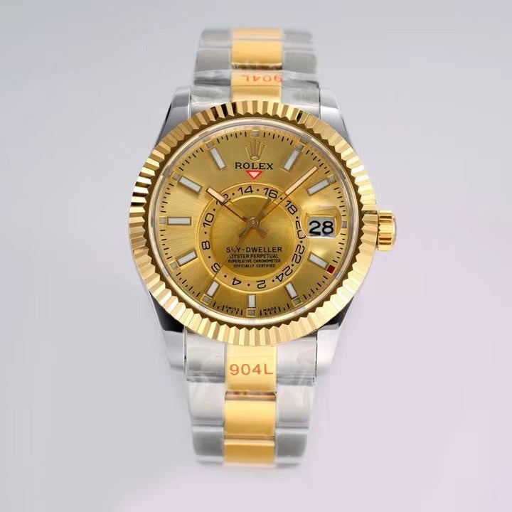 Sky-Dweller 42mm Champagne Dial Watch