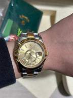 Sky-Dweller 42mm Champagne Dial Watch