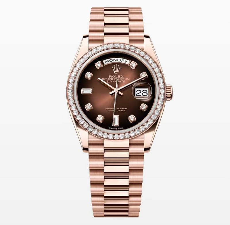 Day-Date 36 mm Everose Gold Brown Graduated Diamond Watch