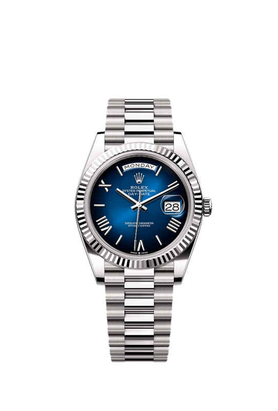 White Gold with Blue Ombré Dial Watch