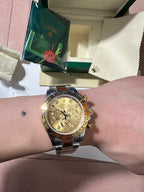 Cosmograph Daytona 40mm Stainless Steel Case With Yellow Gold Bezel Watch