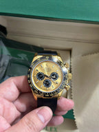 Cosmograph 40 mm Champagne Dial With Black Subdials & Oysterflex Bracelet Watch