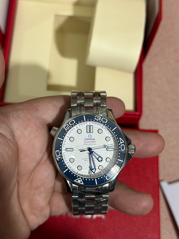 42mm Stainless Steel With Blue Ceramic Bezel & Dial Watch