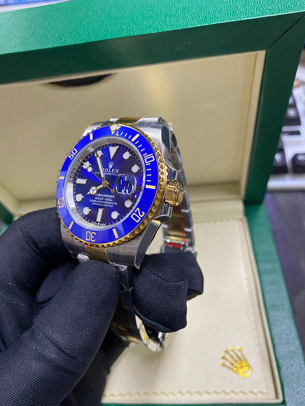 Submariner Date Two-Tone Stainless Steel/Yellow Gold 41mm Rolesor Blue Dial Watch