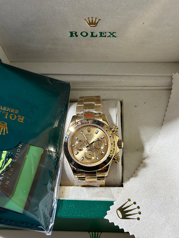Cosmograph Daytona 116508 Yellow Gold With Champagne Dial Watch