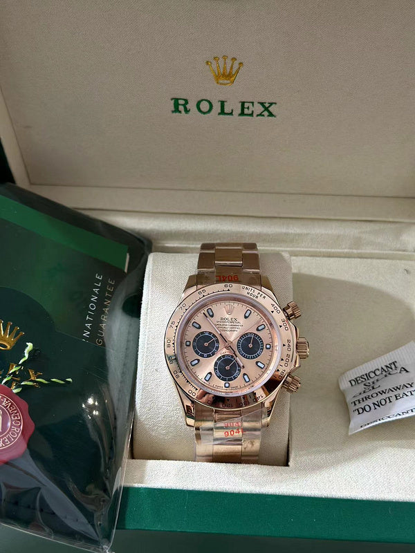 Cosmograph Daytona Everose Gold Sundust Dial With Black Subdials Watch