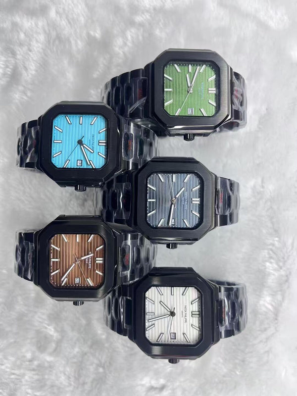 Capitos Dial Men's Black Brown Metal Watch
