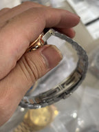 Two-Tone Rose Gold & Silver Luxury Nautilus-Style Watch