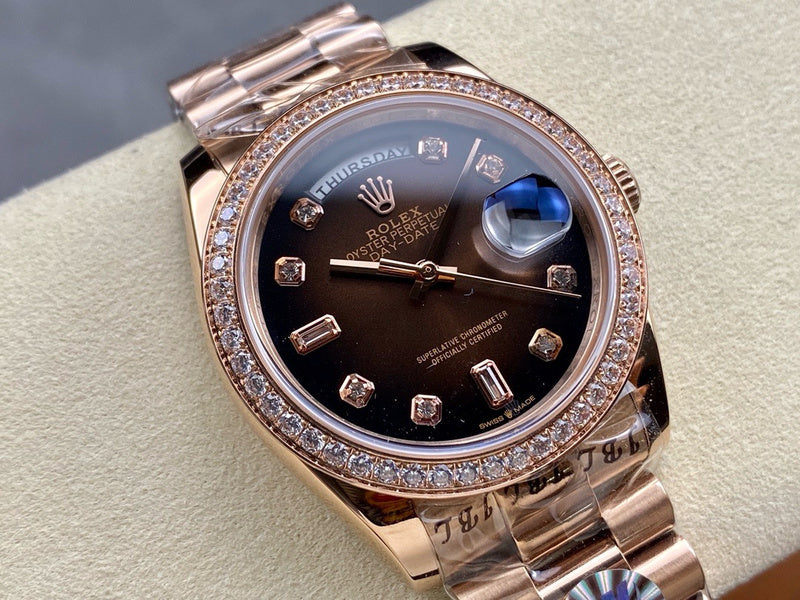 Day-Date 36 mm Everose Gold Brown Graduated Diamond Watch