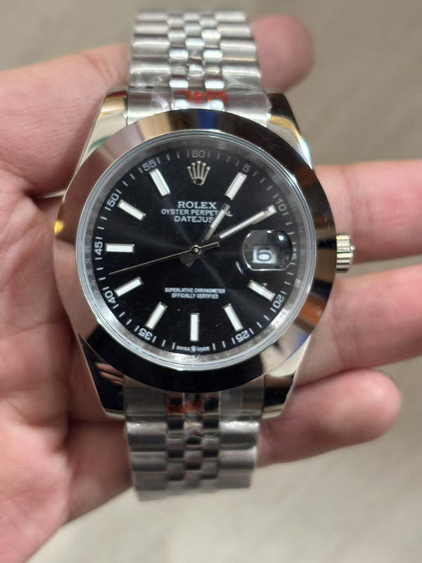 Datejust 33 Stainless Steel Jubilee Black Dial Watch