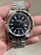 Datejust 33 Stainless Steel Jubilee Black Dial Watch