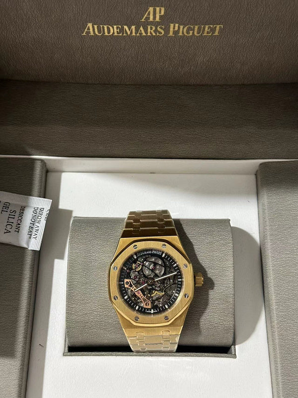 Double Balance Wheel Openworked Yellow Gold 41mm Watch
