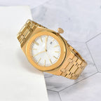Men's Coordinating Gold-Tone Stainless Steel Mesh or Link Strap Writwatch