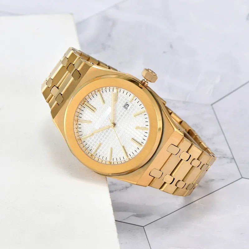 Men's Coordinating Gold-Tone Stainless Steel Mesh or Link Strap Writwatch