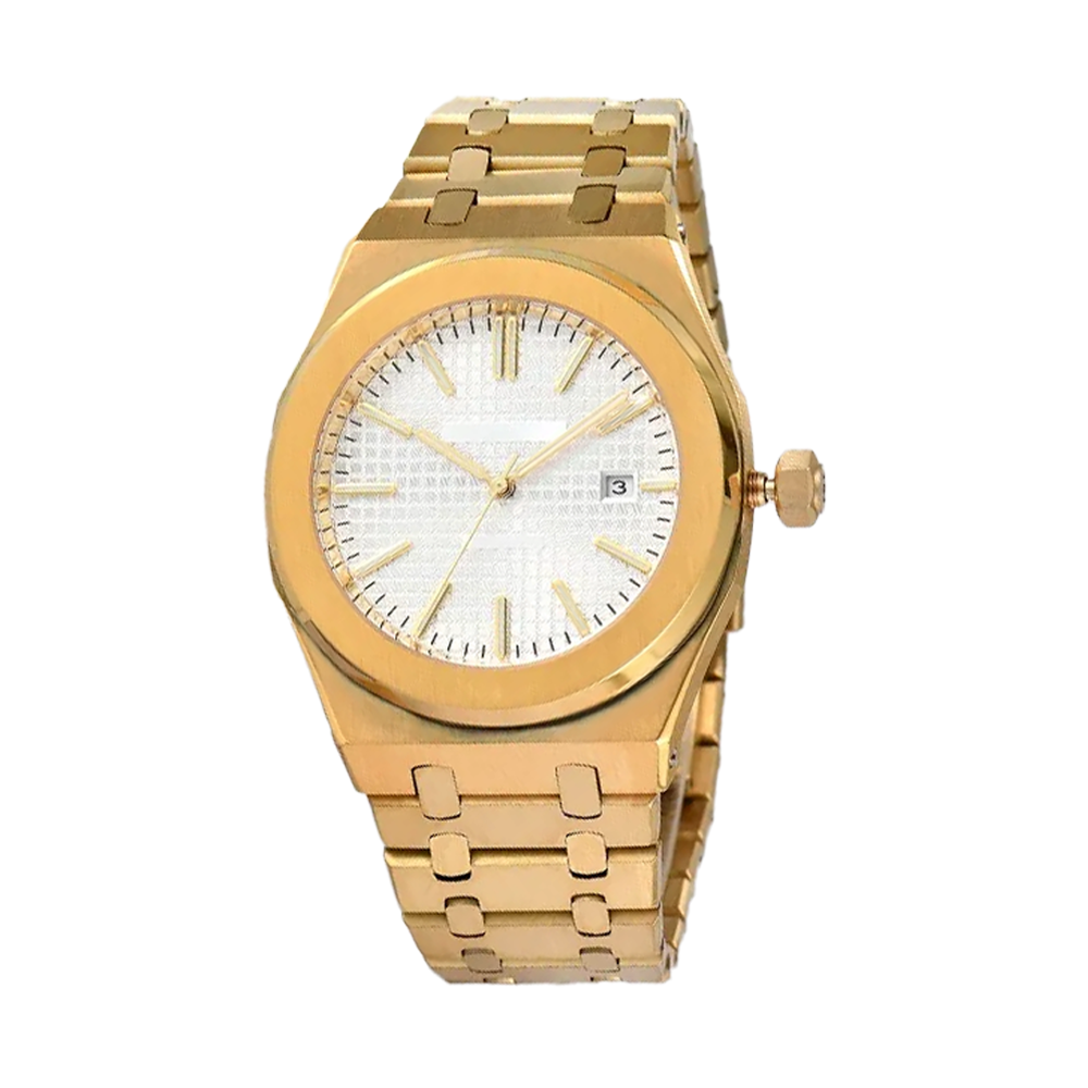 Men's Coordinating Gold-Tone Stainless Steel Mesh or Link Strap Writwatch