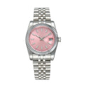 39mm Stainless Steel Pink Dial Automatic Jubilee Bracelet Luxury Watch